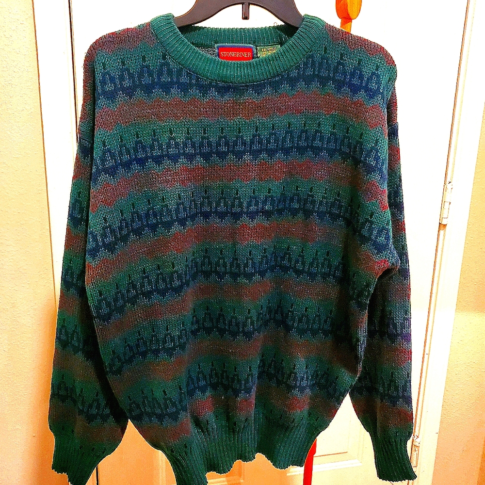 STONERIVER Outfitters Sweter Green Blue Size L